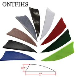 50 PCS 2 Inch Right /Left Wing Natural Turkey Feathers Shield Cut Archery Fletches Feather Archery Accessories