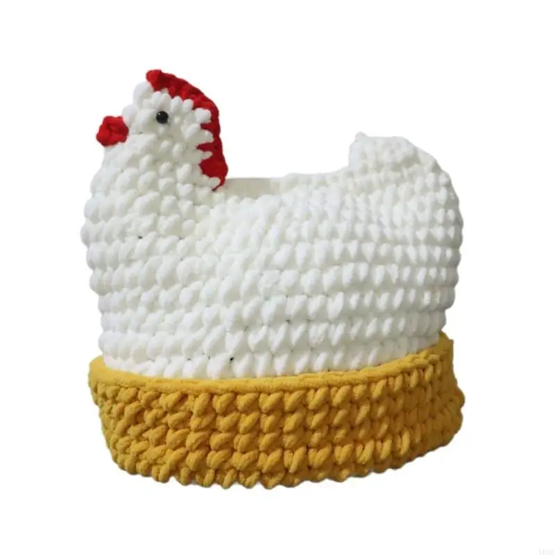 3D Huhn Gestrickte Krempe Für Thanksgiving Party Festival Winter Cosplay Kopfbedeckungen Für Männer Frauen Kinder Kostüm – Detail 4