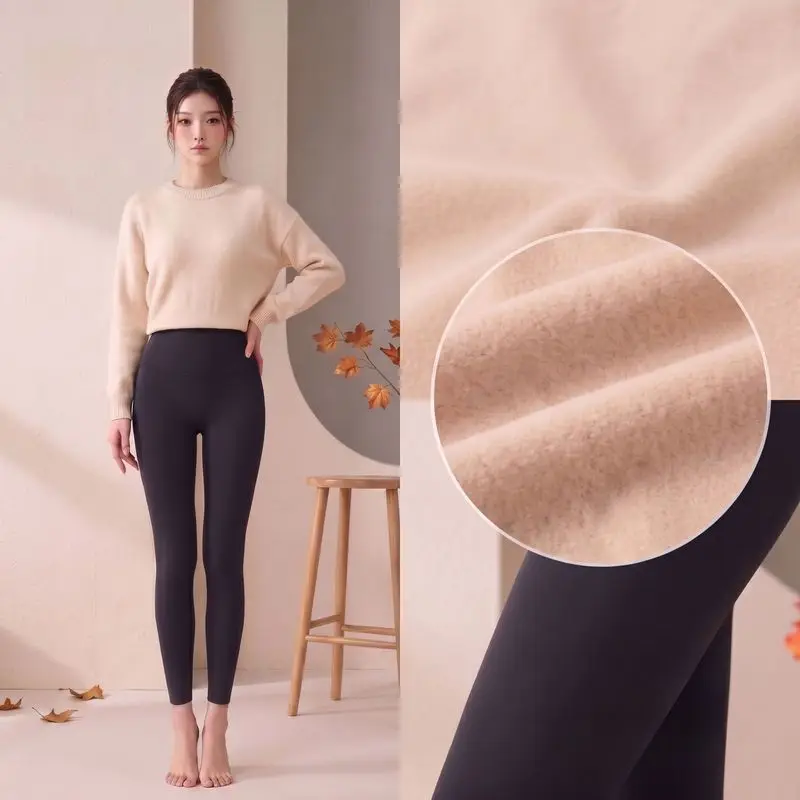 High Waist Yoga Pants Women Seamless Tummy Control Butt Lift No VPL Lines Soft High Elastic Leggings Winter Warm Tights