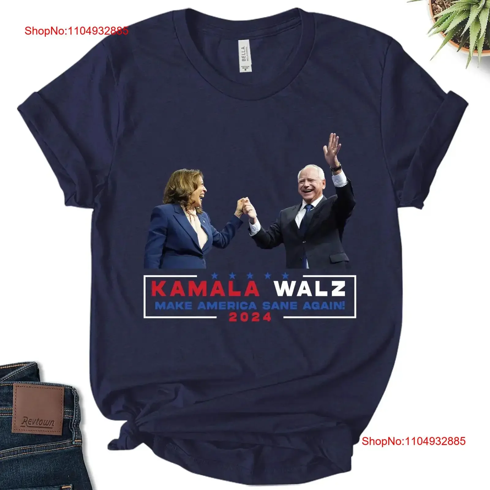 

Make America Sane Again T Shirt Kamala Walz Harris 2024 Election SKZZ03 vintage Washed Unisex Stretched Comfortable