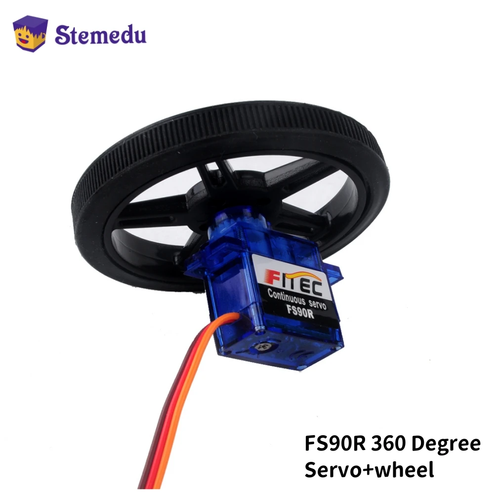 

1pcs/lot Feetech FS90R 360 Degree Continuous Rotation Servo Wheel for RC Drone Smart Car Robot