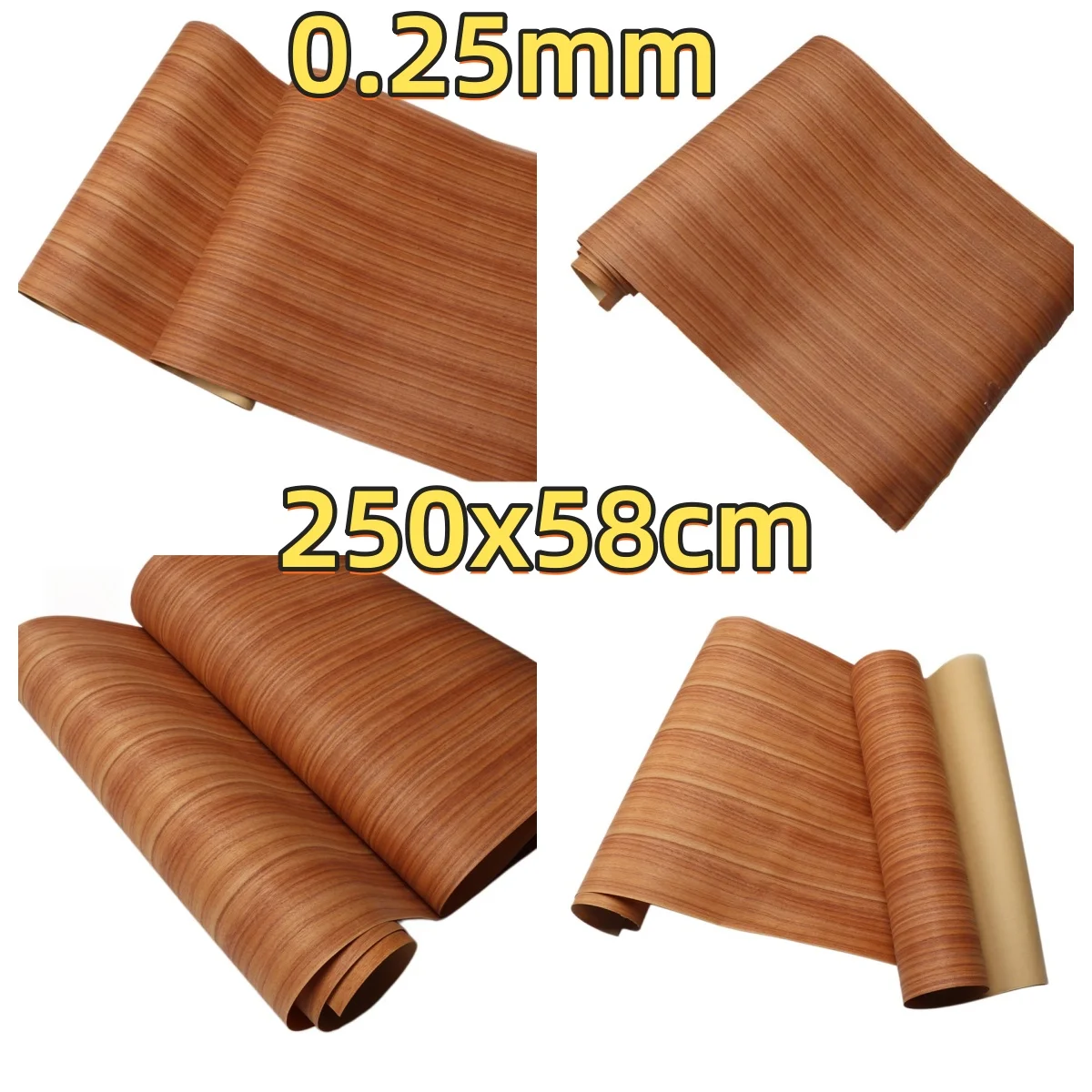 

Natural African Rosewood Straight Grain Veneer, 0.25mm, 250x58cm, For Watch Boxes & Display Cabinets.