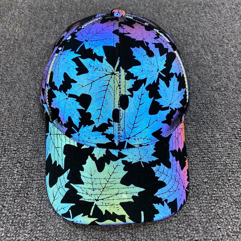2024 neue Farbe Reflektierende Baseball Kappe Männer/Frauen Unisex Gedruckt Streetwear Harajuku Hip Hop Nacht Laufen Leucht Fluoreszierende hut – Detail 23