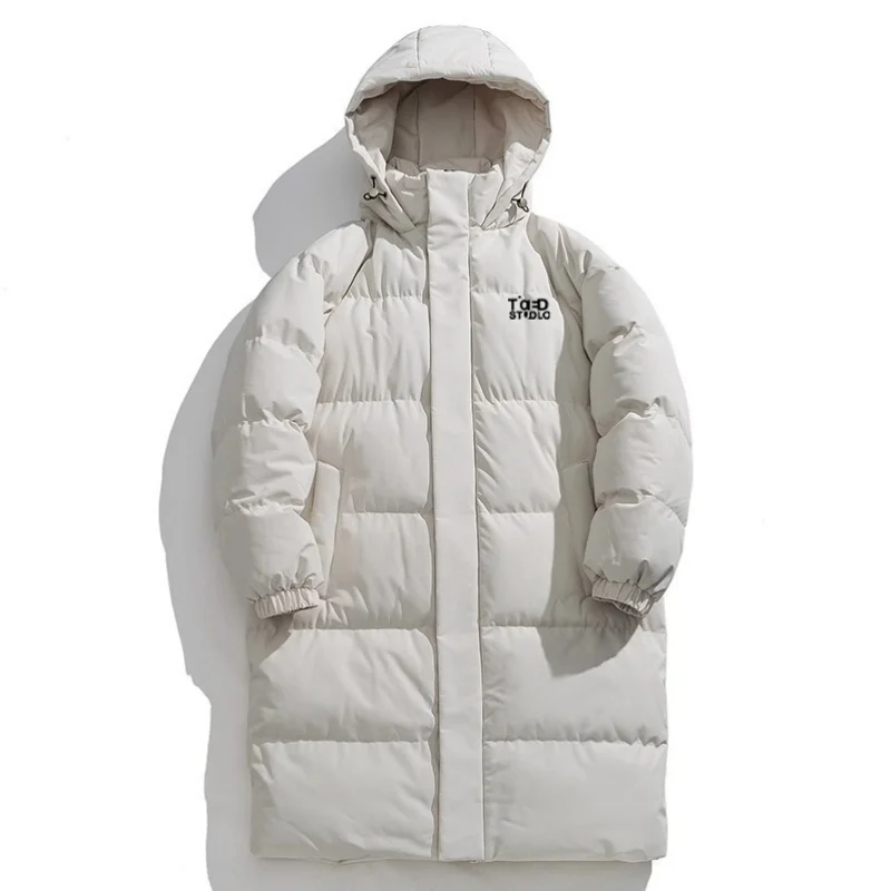 2XL يمكن ارتداؤها مع سترة قطنية متوسطة إلى طويلة وزنها 180 رطلاً، معطف سميك بغطاء للرأس للرجال، سترة قطنية للرجال أ #4