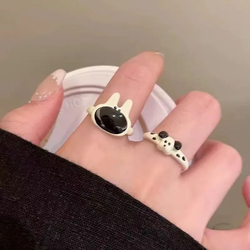 

Fashionable Cute Cartoon Frog Ring New Personality Resin Finger Ring for Index Finger Alloy Material Jewelry Accessory