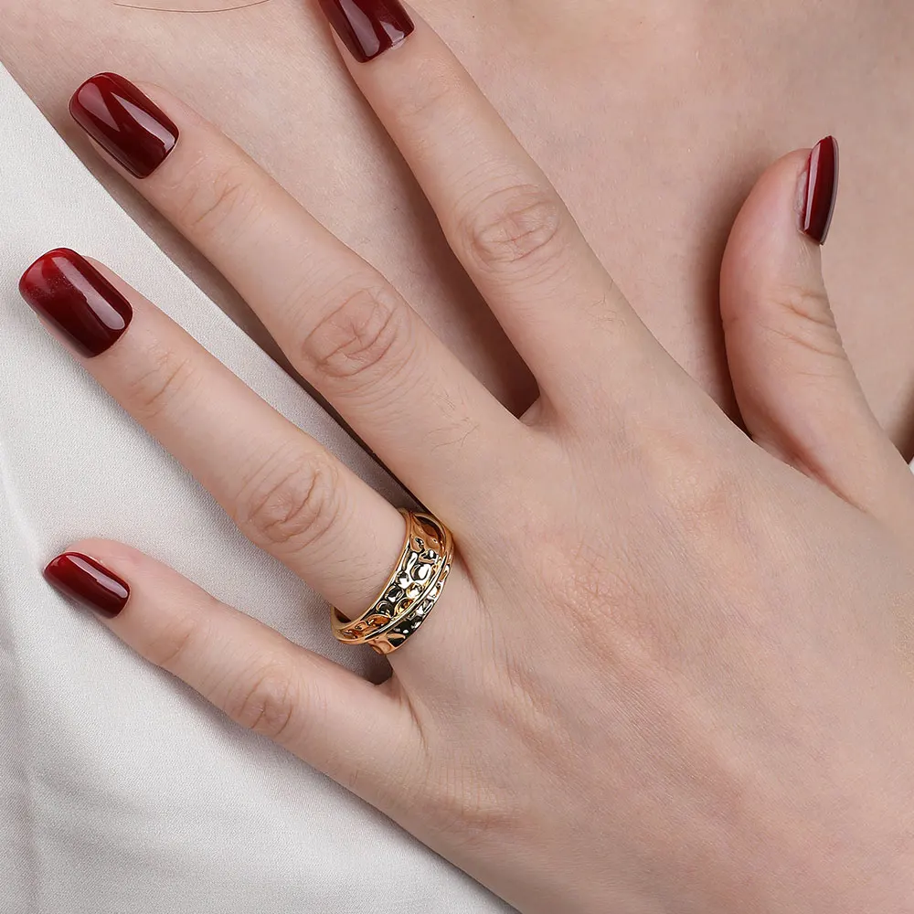 VAROLE الشرير خواتم للنساء مع البريق زركون الذهب اللون الحد الأدنى خاتم مجوهرات الأزياء Anillos Mujer الهدايا #2