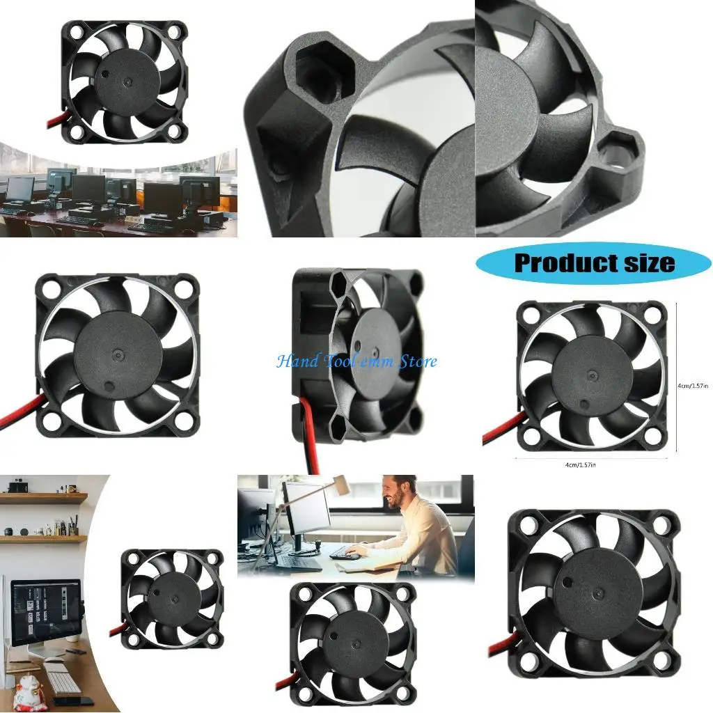 

H37F 40mm Micro Cooling Fan DC5V 12V Brushless Double Ball Bearings for 3D Printer