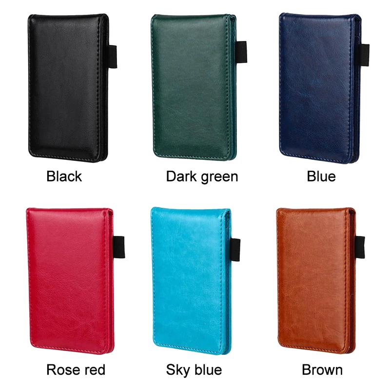 Leather Mini Pocket Notebook Multifunction A7 Planner Daily Memos Note Book Refills Work Notepad Business Office Supplies