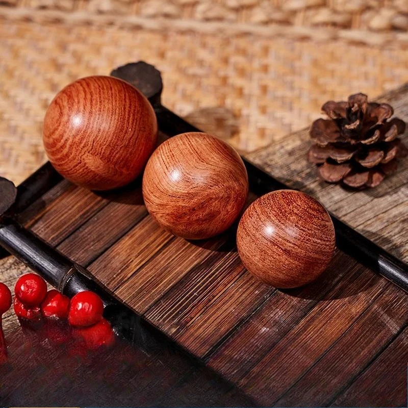 Chinese Style Lucky Rosewood Hand Massage Balls Wenwan Blessing Luck Fitness Rehab Training Finger Exercise Balls 40 45 50 60 Mm