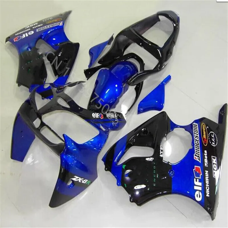 

Blue black motorcycle Fairing for Kawasaki Ninja ZX-6R 00 01 02 ZX6R636 2000-2002 Injection molding body kits fairing