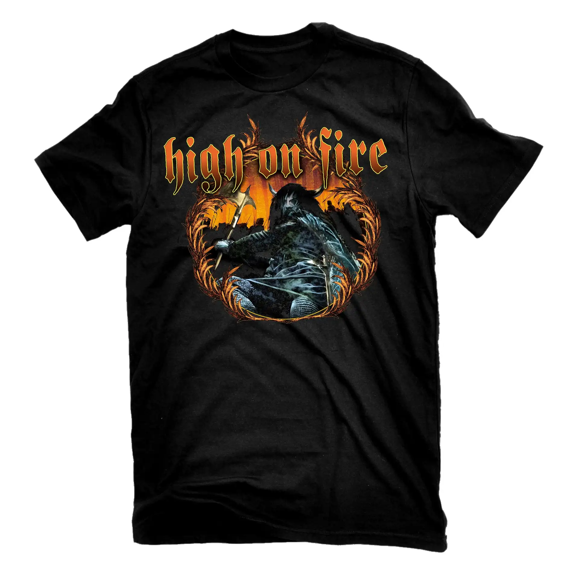 Heißes neues 2026 High on Fire Blessed Black Wings Band Grafik-T-Shirt aus 100 % Baumwolle mit Rundhalsausschnitt, lässiges Unisex-T-Shirt, Sommer-Oberteil – Detail 4