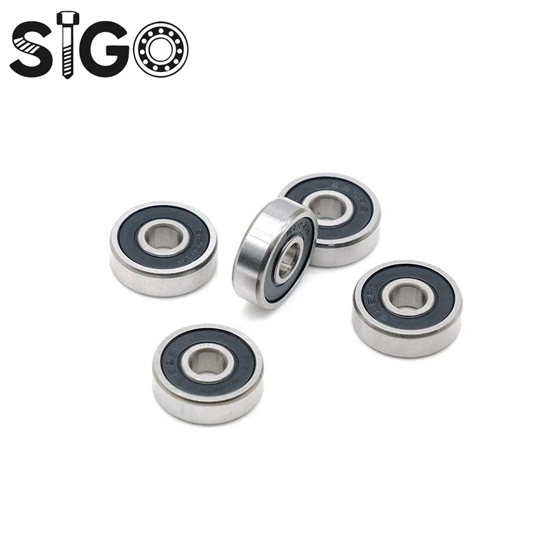 10PCS 696RS 6X15X5 Mm Miniature  Bearing ABEC-7  Ball Bearings RS 696 2RS 696-2RS With Black Sealed R-1560DD