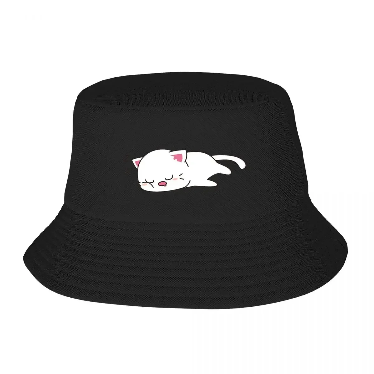 Sleepy Cat Bucket Hat Panama For Kids Bob Hats Autumn Fisherman Hats Summer Beach Fishing Unisex Caps