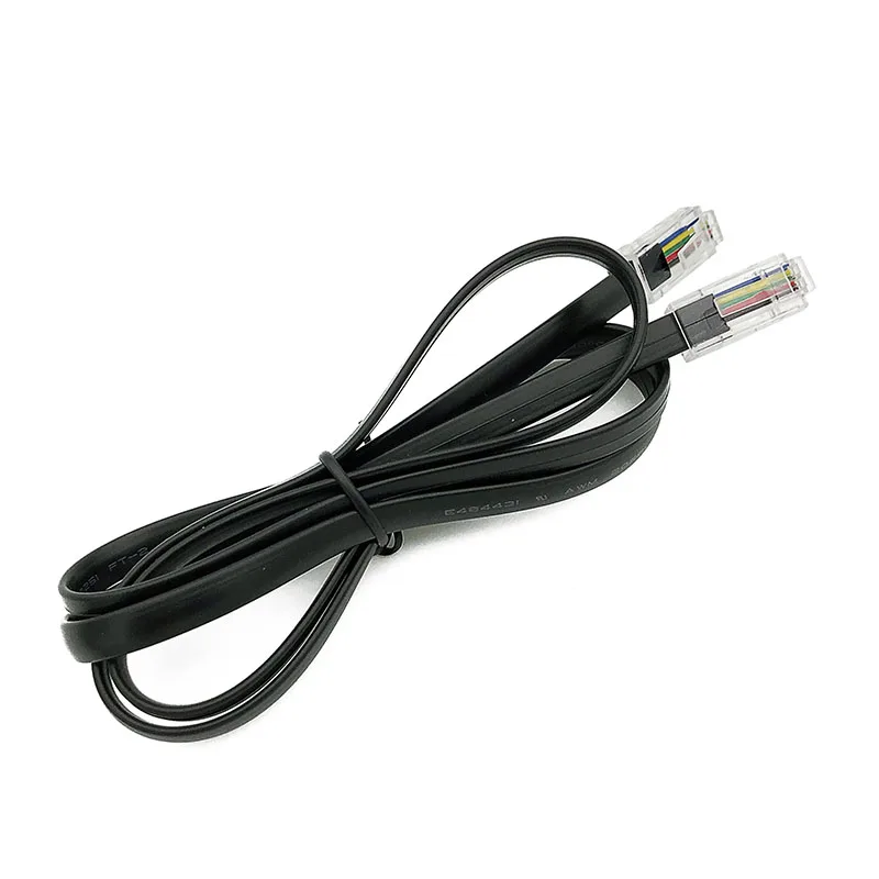 

Pure copper six-core flat telephone line with long crystal head 6P6C finished RJ12 connector extension cable