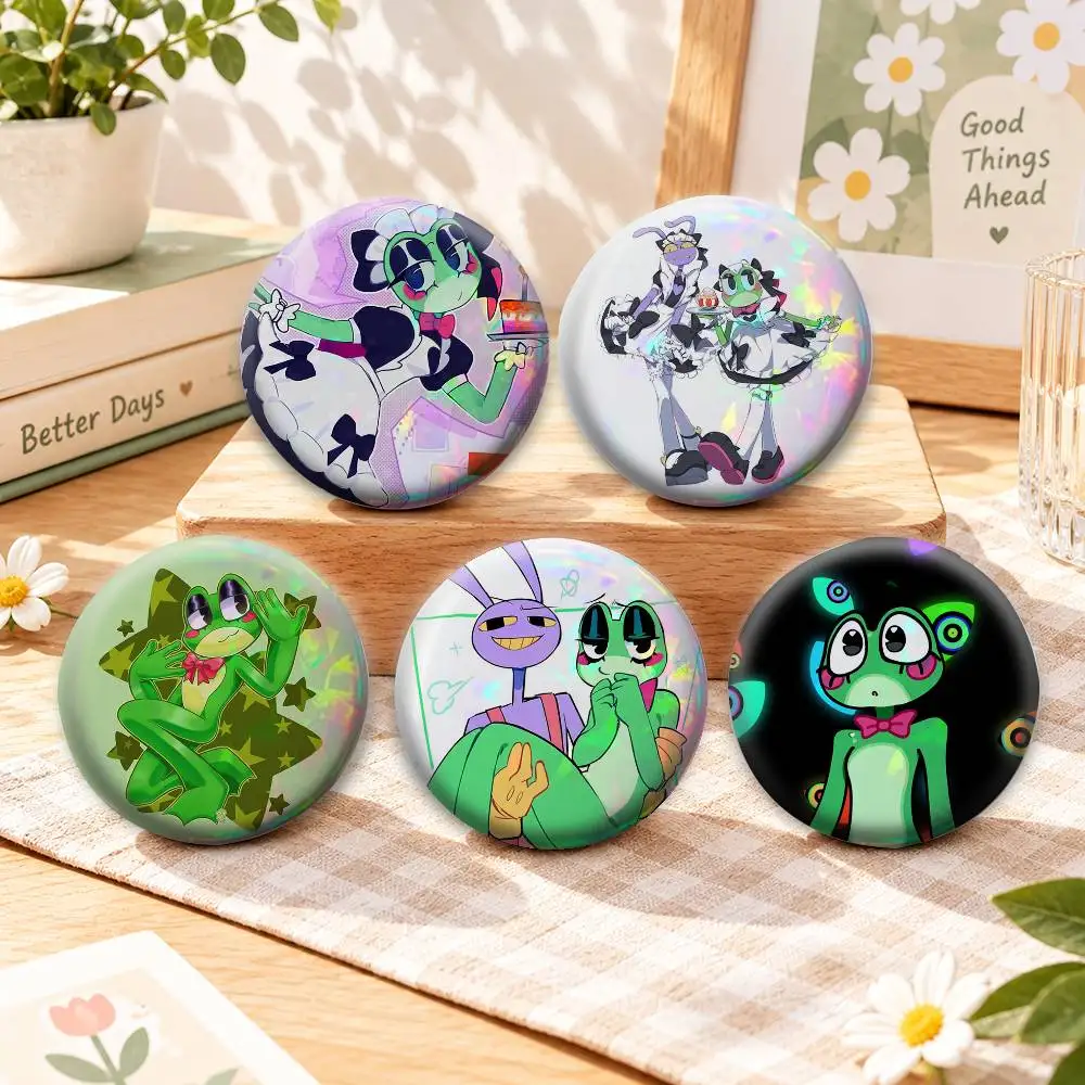 Cute TADC R-Ribbit Badges Creative Tinplate Button PinsBrooch Badge Clothes Backpack