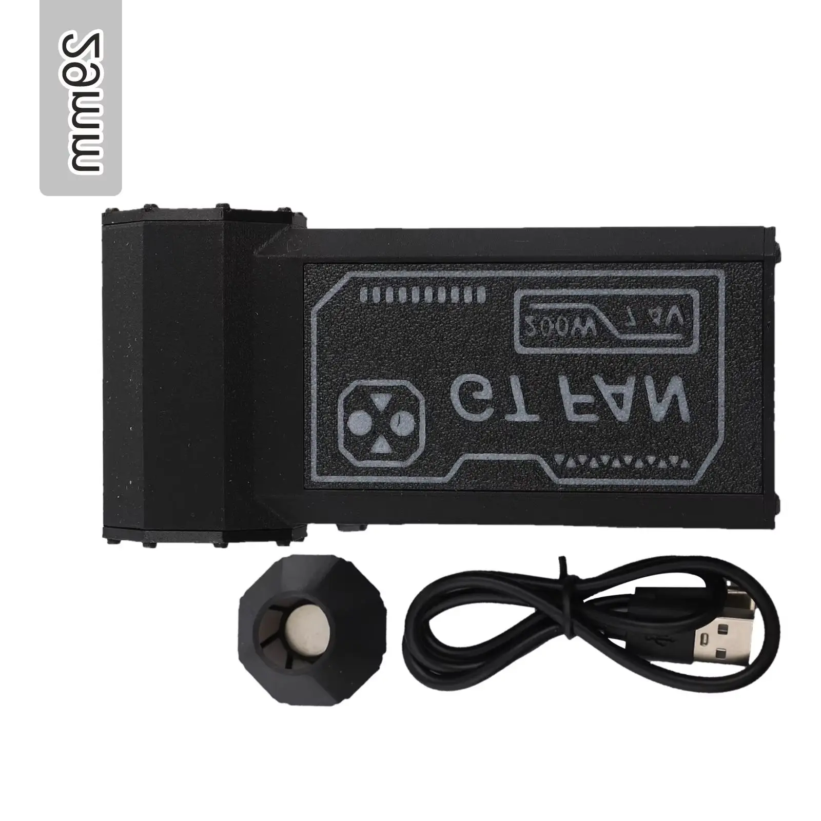 Black Adjustable Fan Adjustable Speed Electric Fan Fan Tools Type-C Charging Interface 2x4000maH Battery Capacity