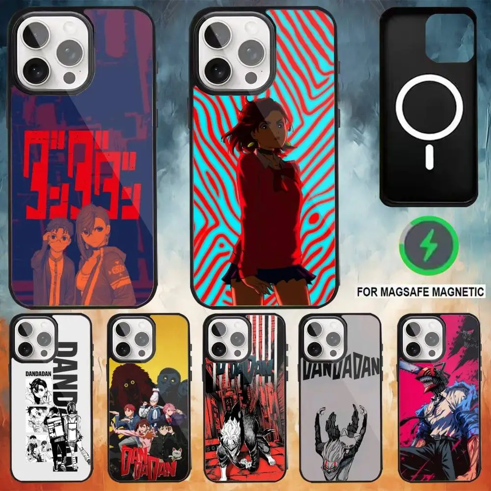 

Anime D-Dandadan Phone Case For iPhone 17 16 15 14 13 12 Pro Max Plus for Magsafe Mirror Wireless Magnetic Cover