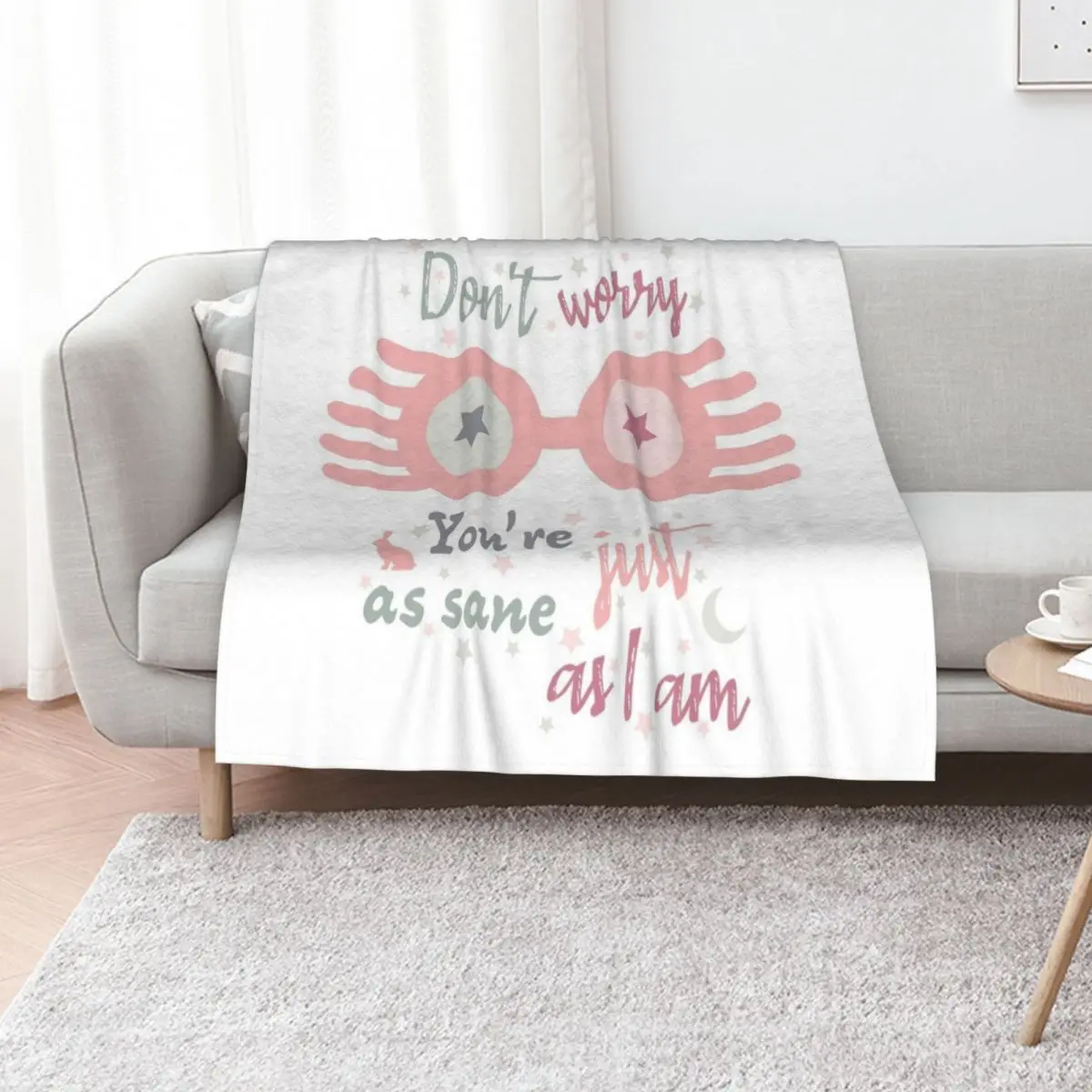 luna illustration Throw Blanket Baby Sofa Throw For Decorative Sofa Soft Plush Plaid warm winter Quilt Blankets