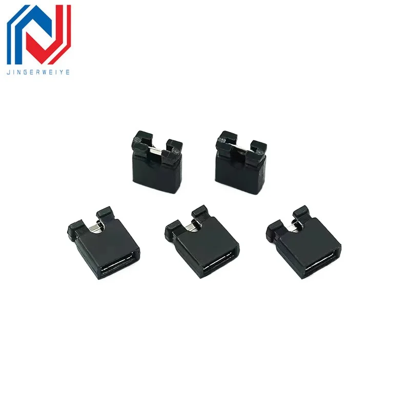 100PCS 1.27mm 2.0mm 2.54mm Pitch Open Top Jumper Cap/Jumper Cap Black Opening 1.27 2.0 2.54 Pin Header Connection Block