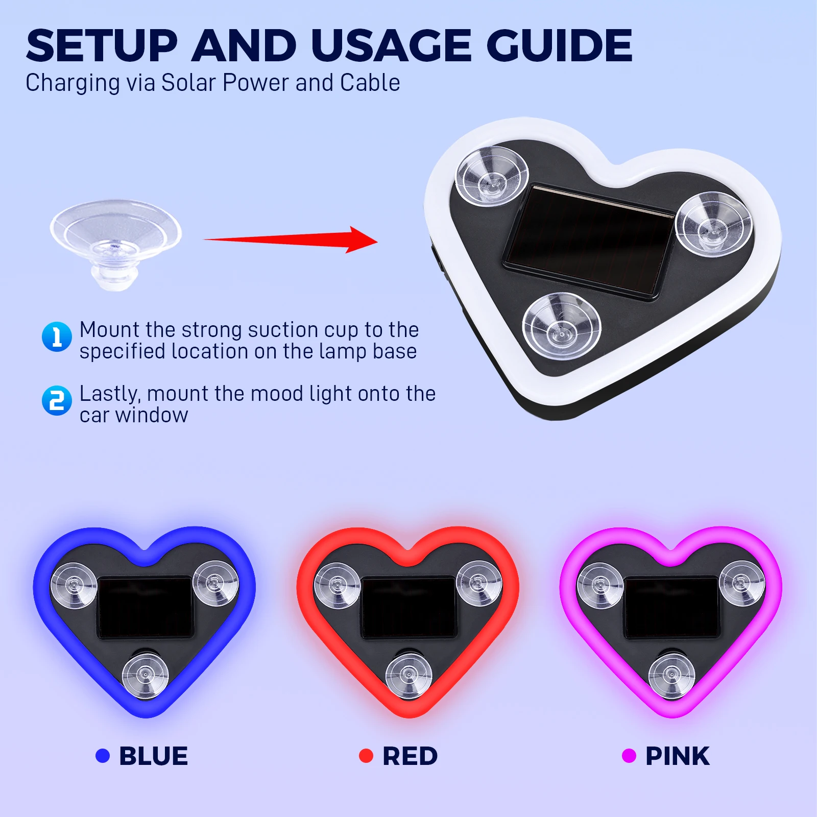 INEYES الشمسية مثلث نافذة على شكل قلب ضوء ينبعث منها على شكل قلب مصباح لتهيئة الجو الأسلاك الداخلية الحرة LED مصباح لتهيئة الجو