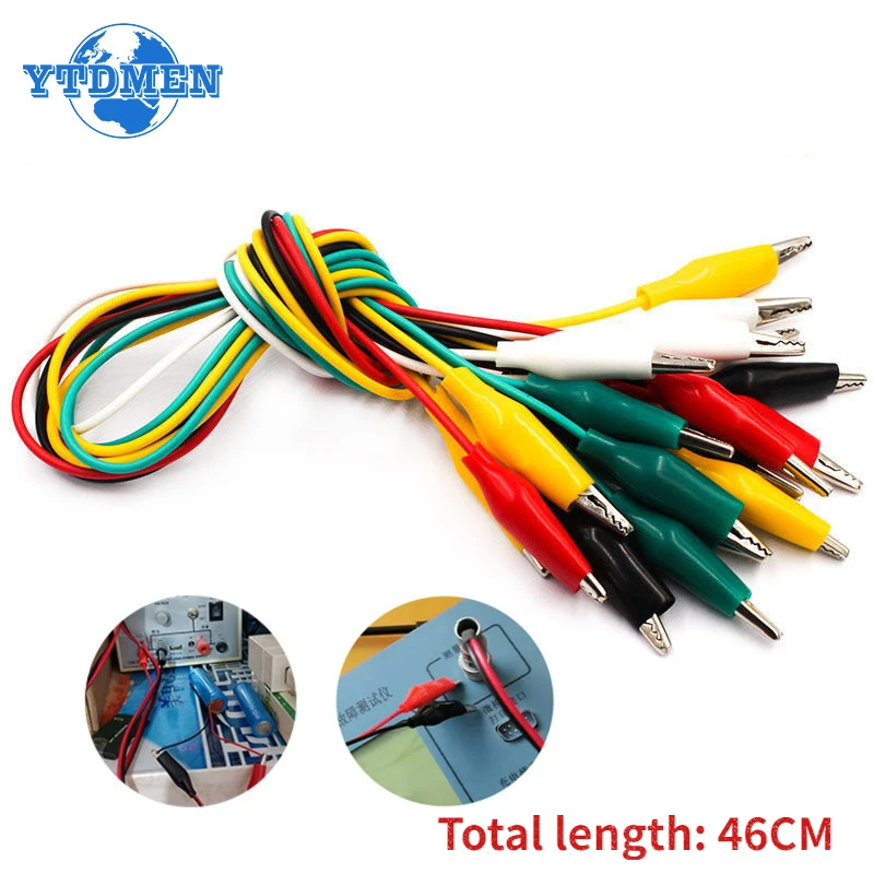 10 шт., зажимы типа «крокодил», 46 см