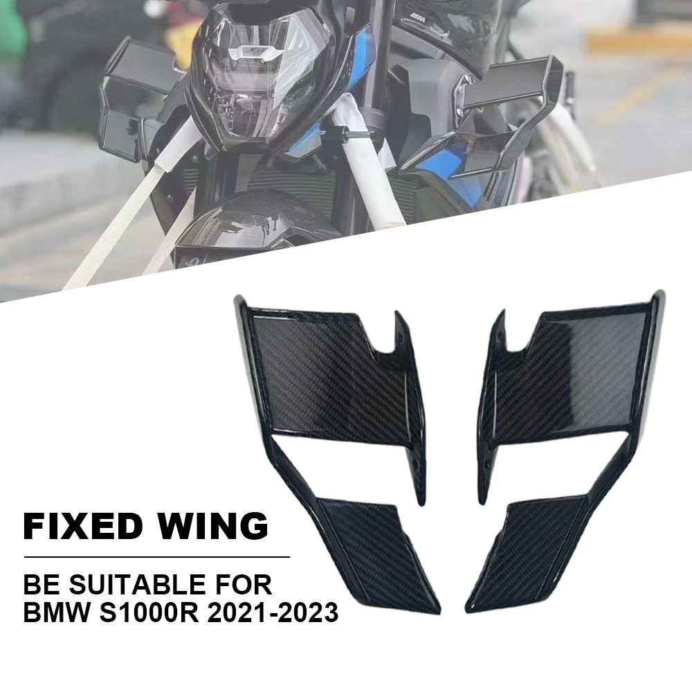 

100% 3K Carbon Fiber For BMW S1000RR M1000RR S1000 RR 2021 2022 2023 2024 Fairing Fixed Wing Motorcycle Front Aerodynamic Wingle