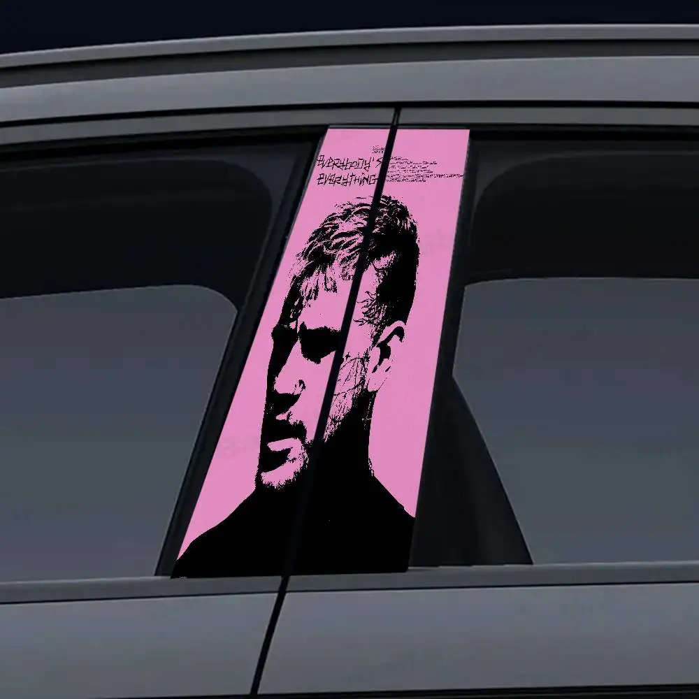 الهيب هوب مغني الراب ليل اللمحة سيارة B-عمود ملصق بولي كلوريد الفينيل سيارة ملصق مائي مركز السيارة عمود ملصق B-عمود الشمس واقية من الصفر مقاوم للماء