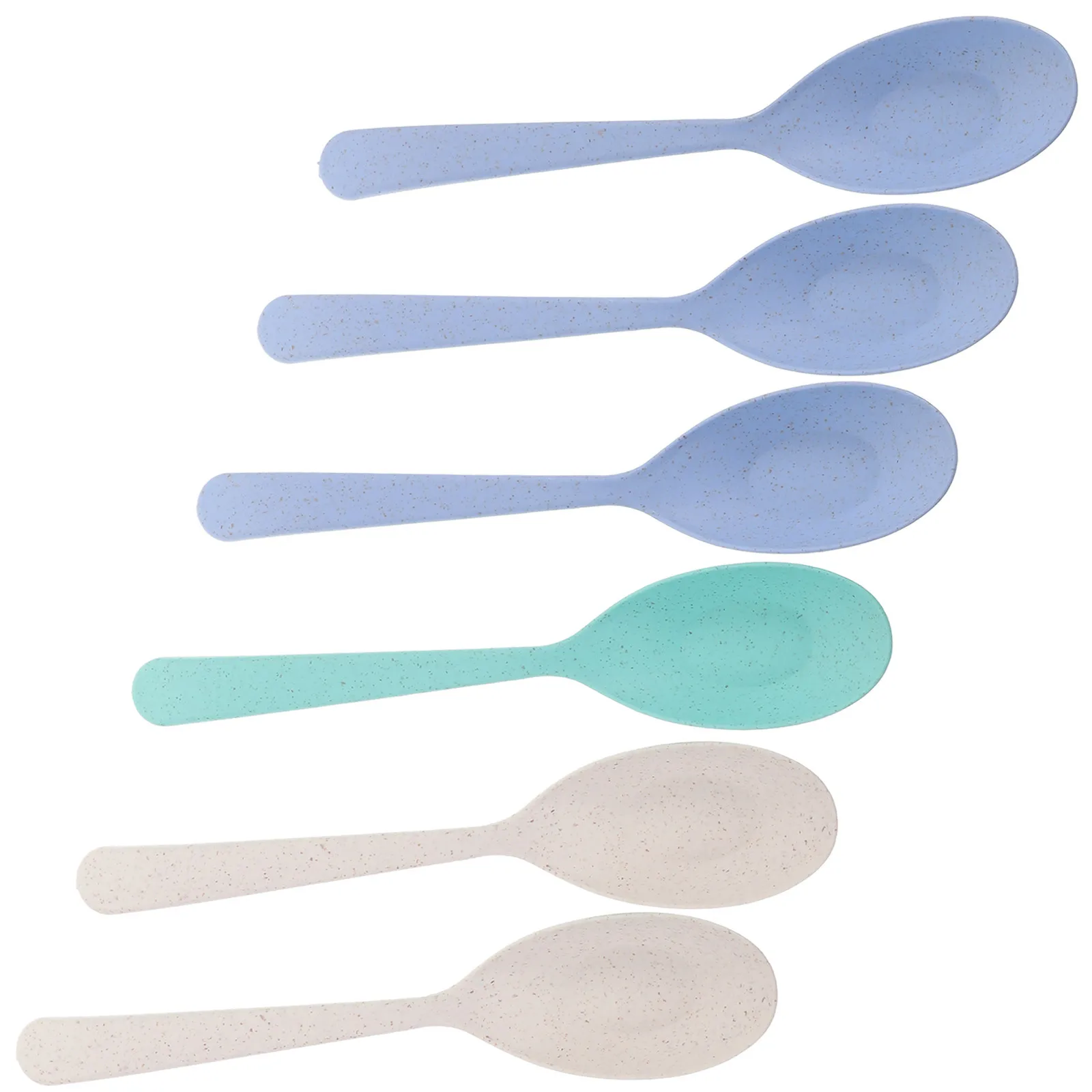 

6 шт. ложки из пшеничной соломы для детей, защита от ожогов, безопасная, без BPA, многоразовая, экологически чистая посуда для дома, пикника, шведского стола, семьи