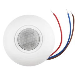 Mini détecteur de mouvement infrarouge PIR, interrupteur d'éclairage LED, retard réglable, corps humain intégré, AC 85V-265V