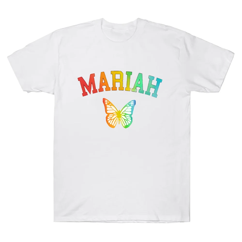 

Mariah Carey Unisex Cotton T-shirts Mariah Butterfly Adorable Graphic T Shirts Female Fashion Trendy 90s Oversized Tops Unisex