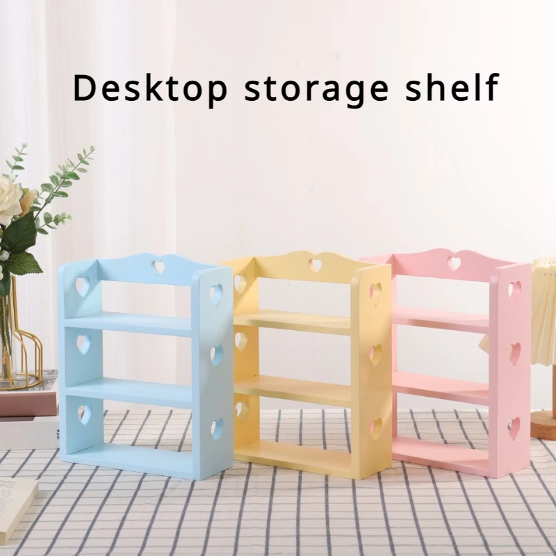 Xyloid Home Multi-functional Desktop Shelf Multi-layer Bookshelf Bedroom Cosmetics Desktop Storage Rack Toy Doll Storage Cabinet