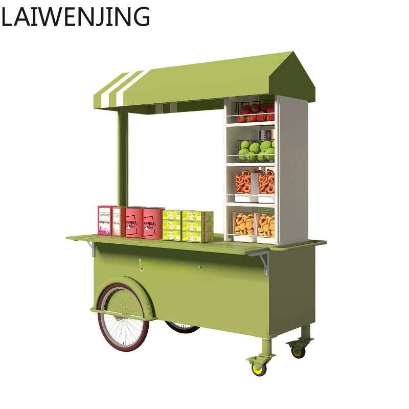

HLZ food festival snack stall cart display cart movable metal wrought iron dining car