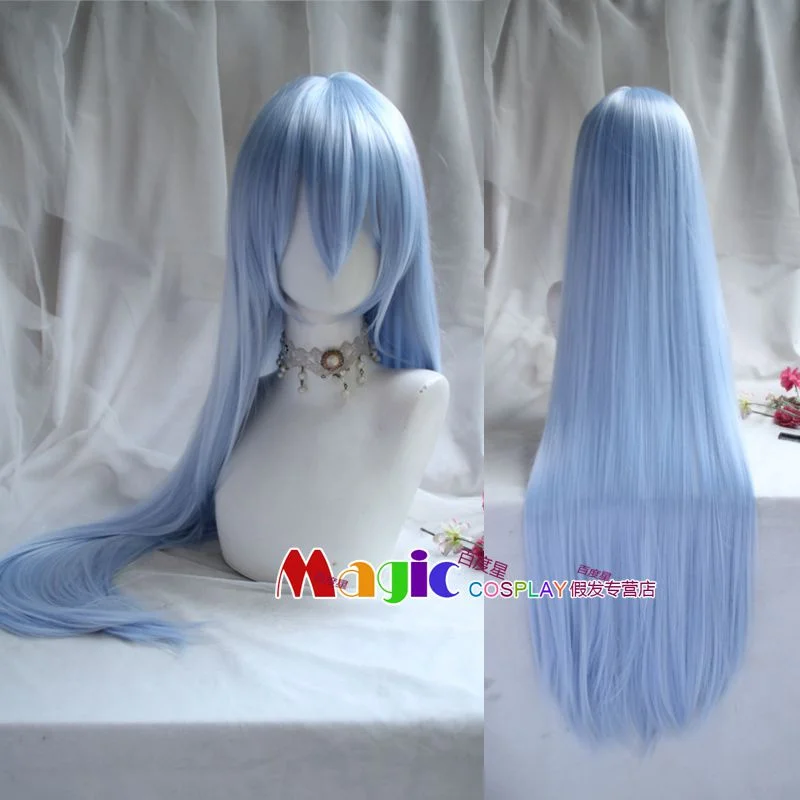 A Certain Magical Index Librorum Prohibitorum Cosplay Wig Blue Synthetic Hair Heat Resistant Halloween Role Play Party