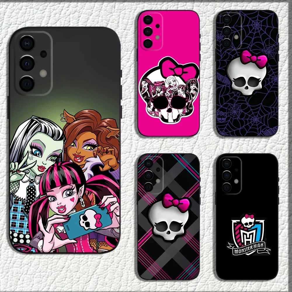 Cartoon M-Monster H-High Phone Case For Samsung Galaxy A13,A21s,A22,A31,A32,A52,A53,A71,A80,A91 Soft Black Shell