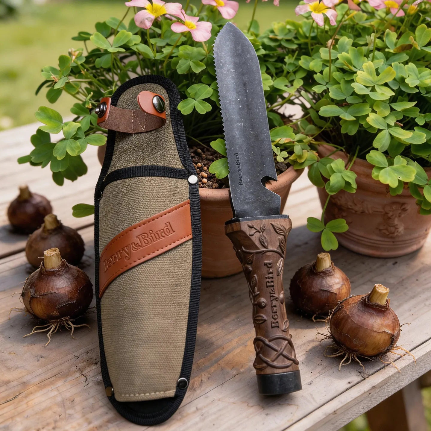 Gardening Forest Multifunctional Gardening Knife Stainless Steel Outdoor Flower Planting Tool Cutting and Excavating Soil
