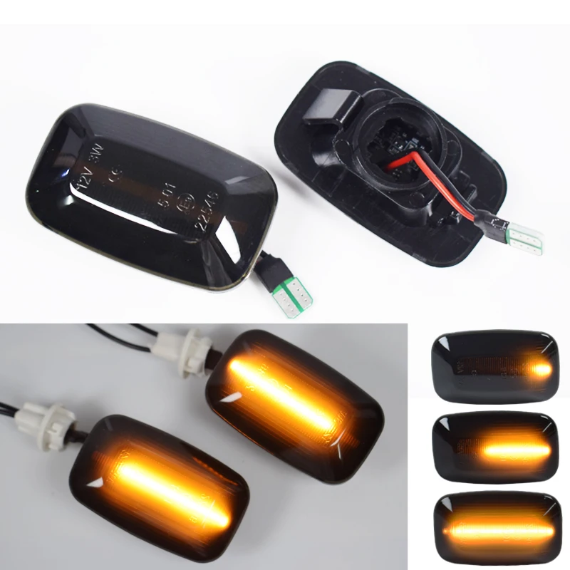 

2 шт. для Toyota Landcruiser 70 80 100 серии светодиодный динамический боковой габаритный указатель поворота последовательный мигающий свет Emark