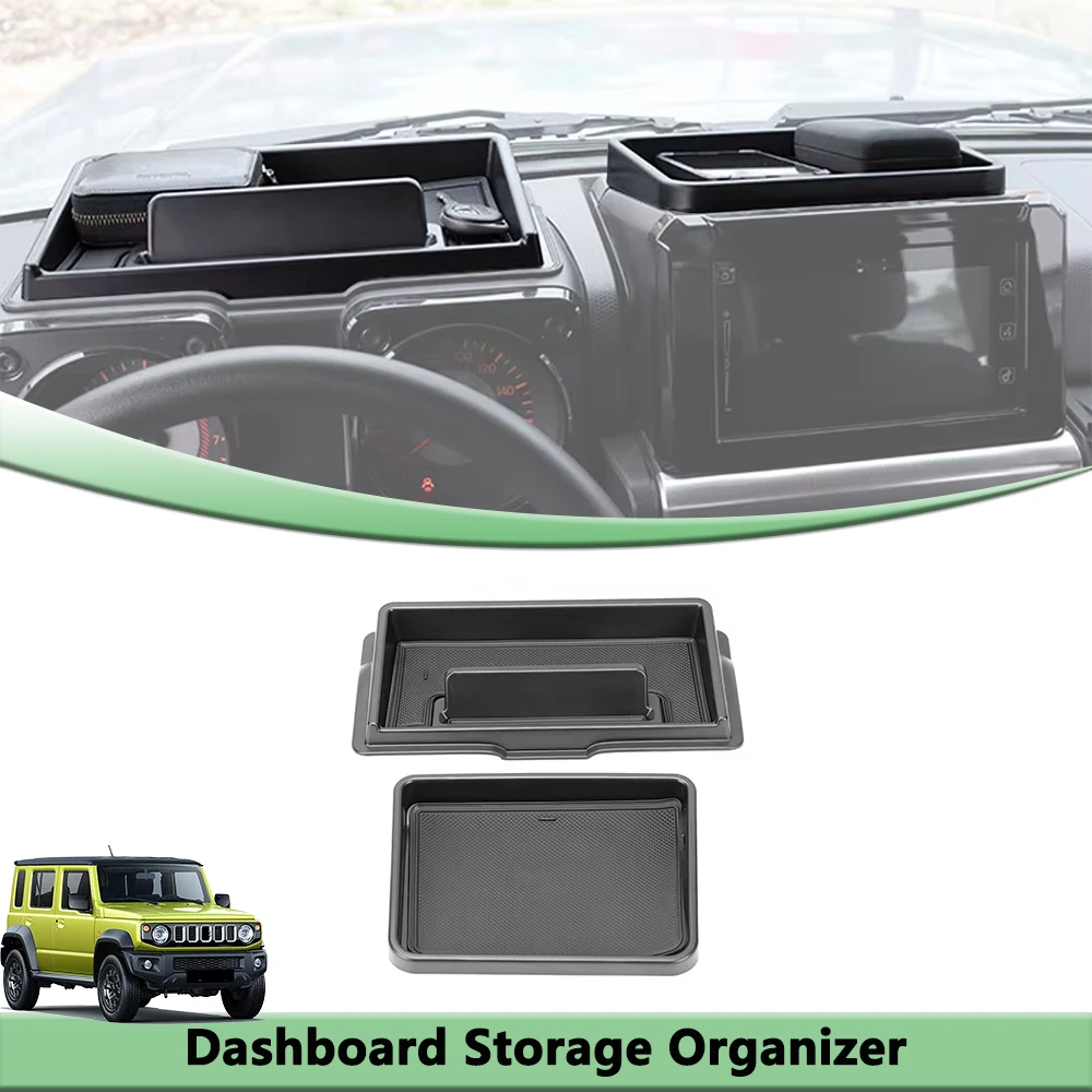 Bandeja organizadora do painel do console central suporte do telefone para suzuki jimny jb64 jb74 2019-2025 armazenamento arrumação acessórios interiores