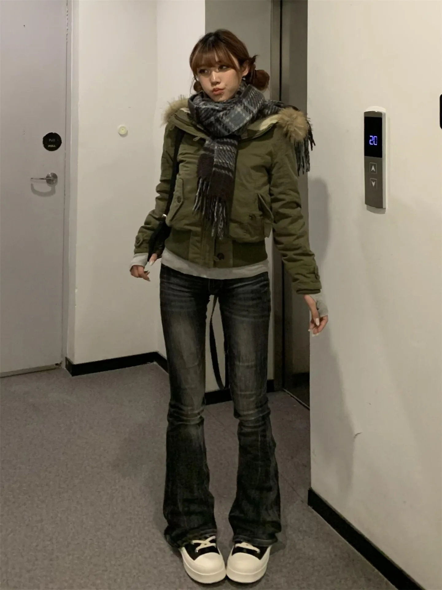 

Ретро-джинсы Y2K в американском стиле, сексуальные, с низкой посадкой, расклешенные, женские, весенне-осенние, облегающие, длинные, из хлопка, повседневные