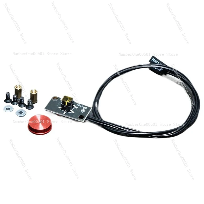 

14mm Momentary PC Power Switch CD Pattern Push Button for Computer Case