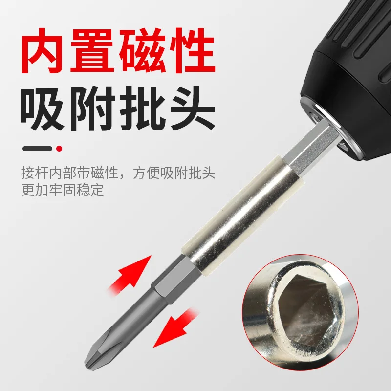 DIYWORK 1/4" 60/100/150mm Hex Magnetic Bit Holder Durable Extension Drill Driver Sleeve Adapter Screwdriver Bars