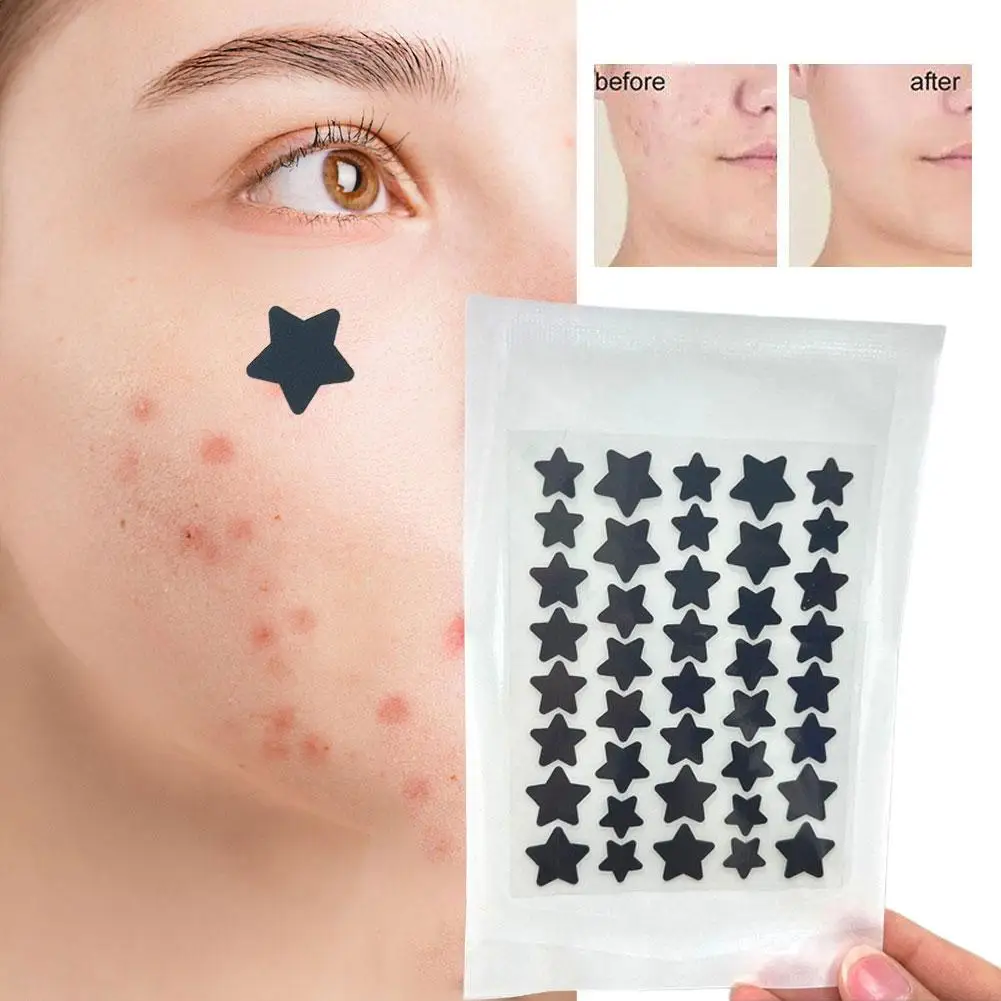 Parche de acné en forma de estrella, corrector Invisible impermeable, tratamiento de imperfecciones, belleza facial, cuidado de la piel, D6X8