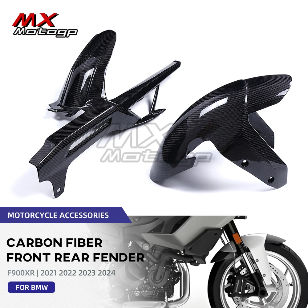 

For BMW F900XR F900 XR 2021 2022 2023 2024 Carbon Fiber Front Rear Fender Chain Guard Fairing Motorcycle Wheel Hugger Mudguard