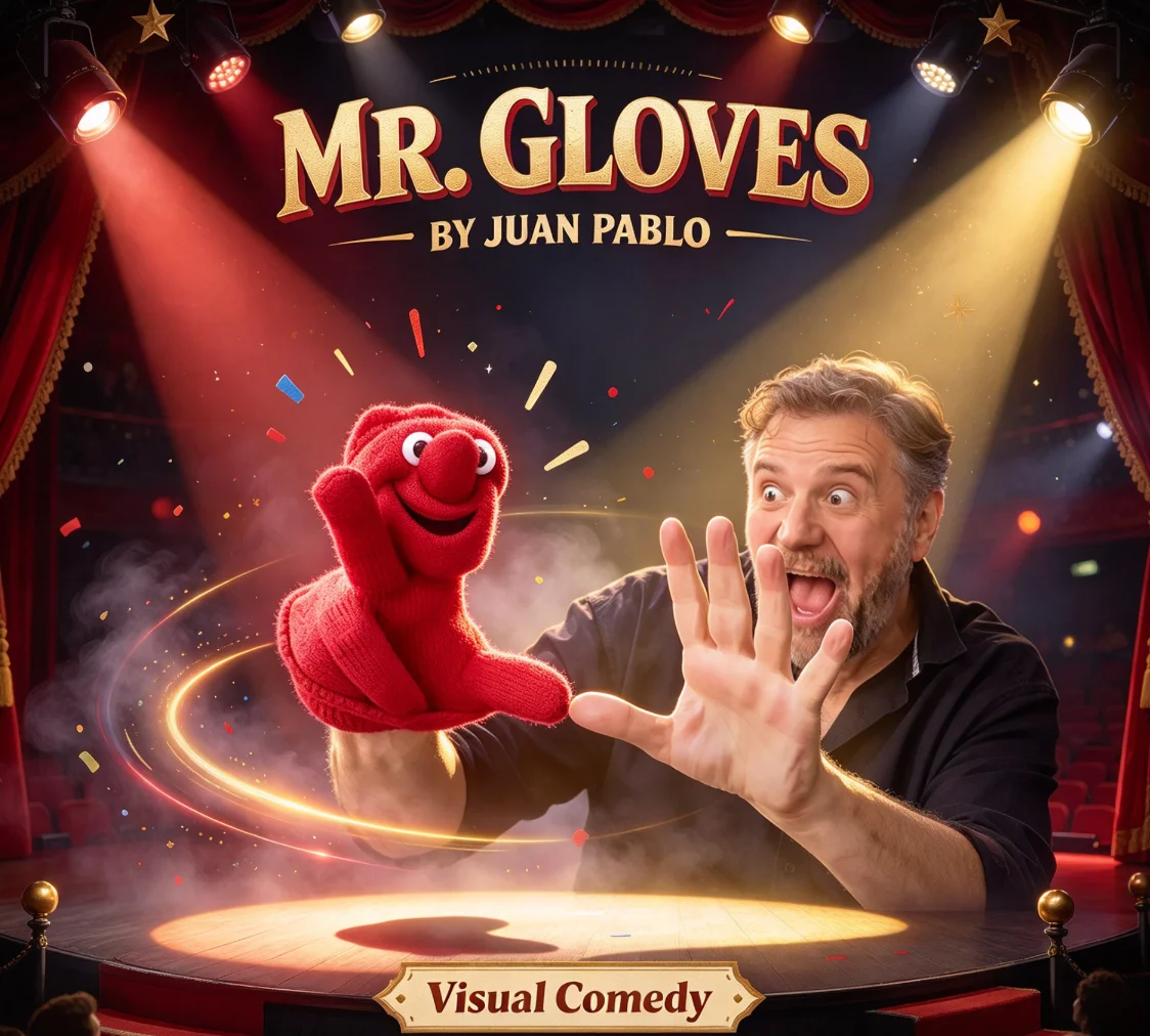 MR GLOVES Juan Pablo Magic Trick Cute Glove Puppet Object Vanishing Gimmick Comedy Close-Up Kids Show Magician Accessory