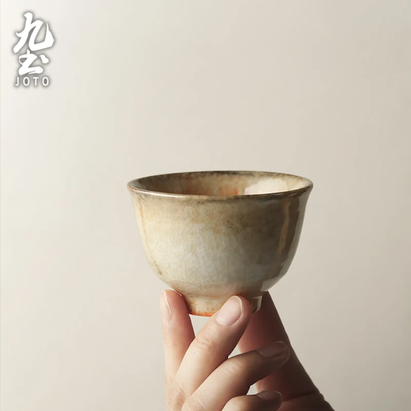 

JOTO Perfect for Tea Enthusiasts Delicate texture Vintage Kiln Variation Tea Cup XCBR0148