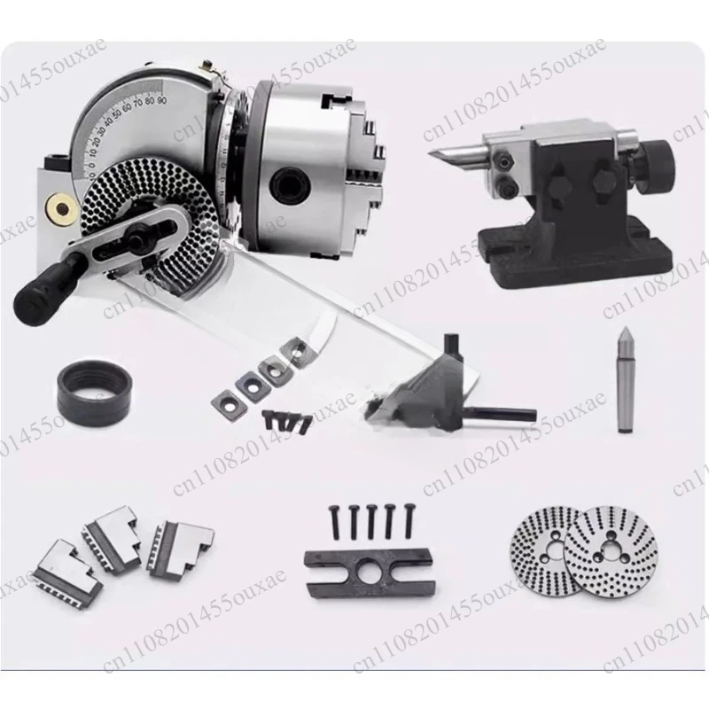 CNC Rotary Table Dividing Head 100mm 125mm 3 Jaw Self-Centering Chuck Universal Milling Indexing Head With Tailstock