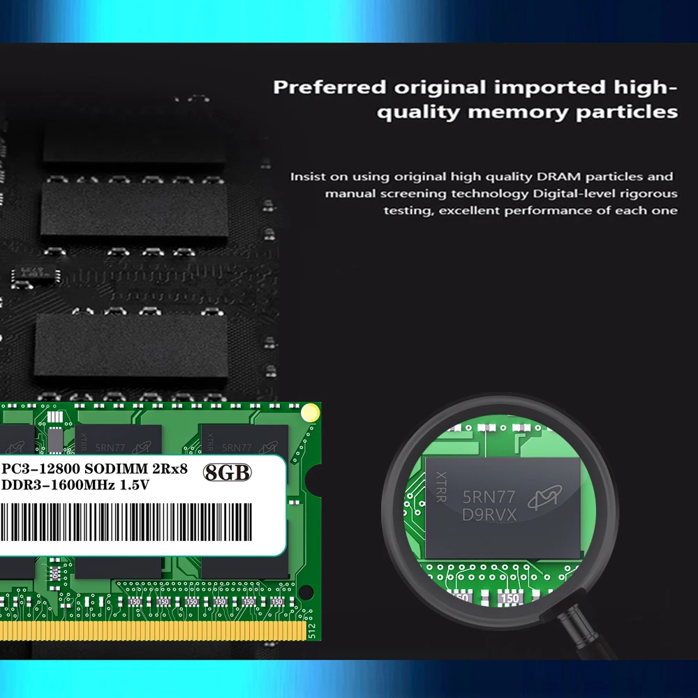 Imagem -05 - Memória Ram Portátil Ddr3 8gb 4gb 1600mhz 1333mhz 1066mhz 240pin 1.5v Pc312800 10600 Sodimm Notebook 50 Pcs