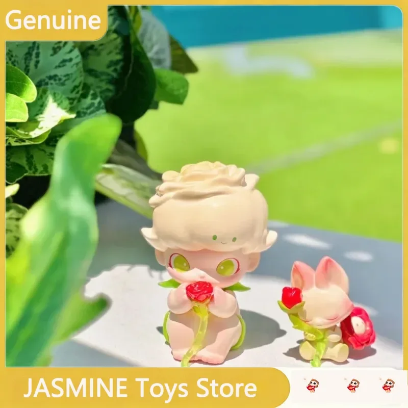 

Hot Pop Mart Dimoo Rose Secret Language Handheld Hanging Card Decorations Collectibles Toy Pendants Girls' Valentine'S Day Gift