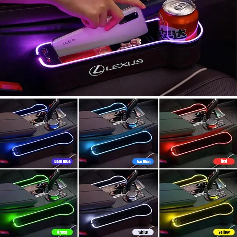 لكزس سيارة الداخلية مصباح لتهيئة الجو صندوق تخزين مقعد الفجوة صناديق لكزس F SPORT ES RX NX LS UX LM LX GX LC RZ IS CT GS RC HS SC