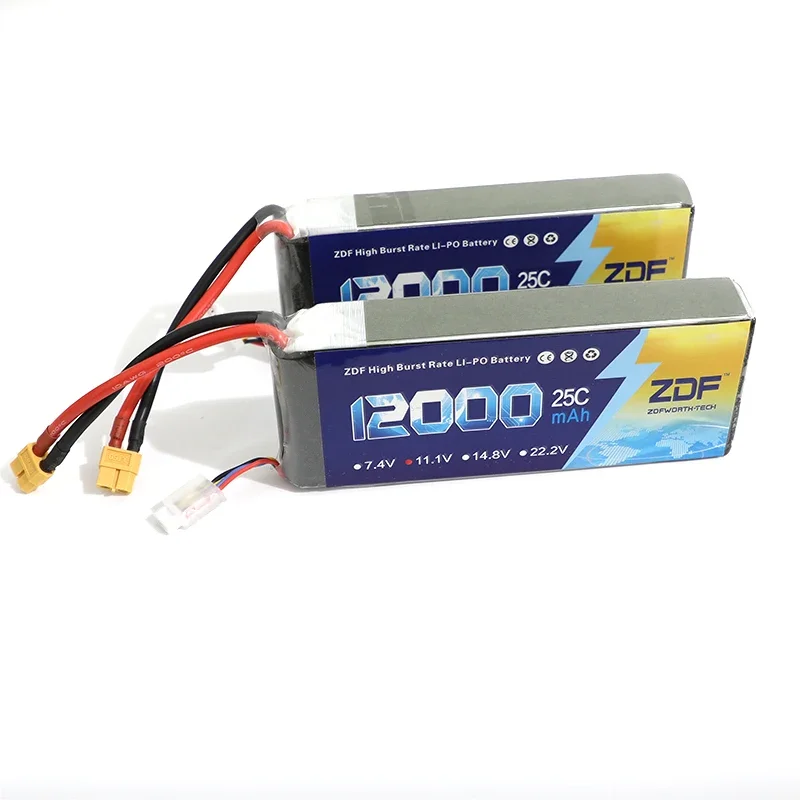 ZDF Power Li-polymer Lipo Battery 3S 11.1V 12000mah 25C Max 50C For Helicopter RC Model Quadcopter Airplane Drone CAR FPV