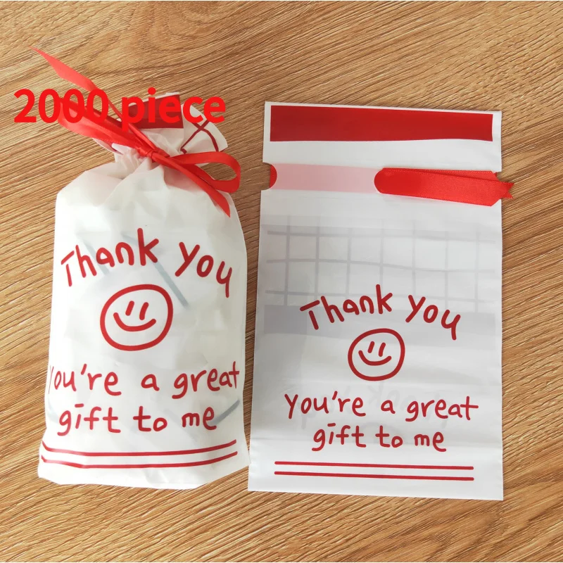 

20 00piece.Custom.New Style Custom Logo Waterproof Dust Transparent Corn Starch Drawstring Bag Packaging